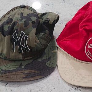 2 baseball hats; 59Fifty and Vans